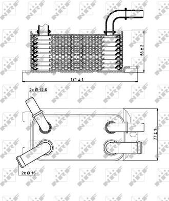 NRF 31293 - Eļļas radiators, Automātiskā pārnesumkārba xparts.lv