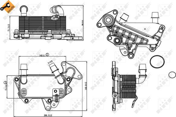 NRF 31264 - Oil Cooler, automatic transmission xparts.lv