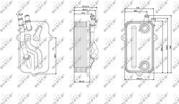NRF 31268 - Eļļas radiators, Automātiskā pārnesumkārba xparts.lv