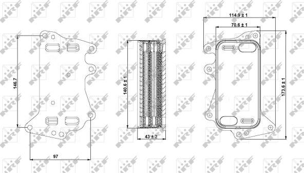 NRF 31282 - Eļļas radiators, Automātiskā pārnesumkārba xparts.lv