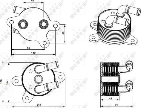 NRF 31750 - Oil Cooler, automatic transmission xparts.lv