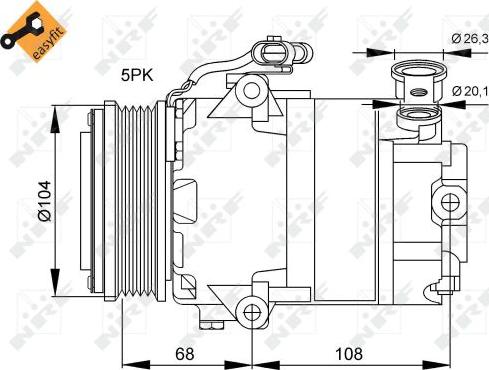 NRF 32082 - Compressor, air conditioning xparts.lv