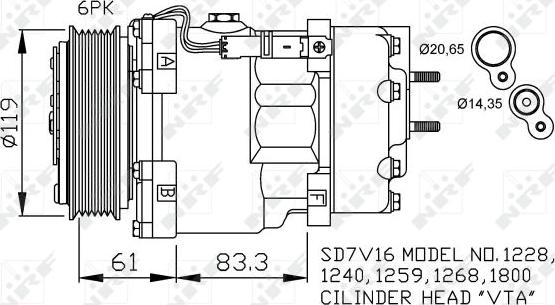 NRF 32198 - Kompresorius, oro kondicionierius xparts.lv