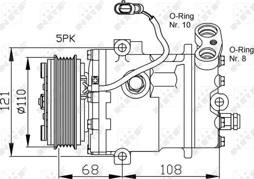 NRF 32197 - Kompresors, Gaisa kond. sistēma xparts.lv