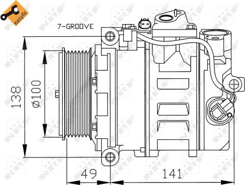 NRF 32216 - Kompresors, Gaisa kond. sistēma xparts.lv
