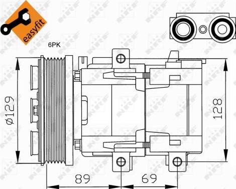 NRF 32212 - Compressor, air conditioning xparts.lv
