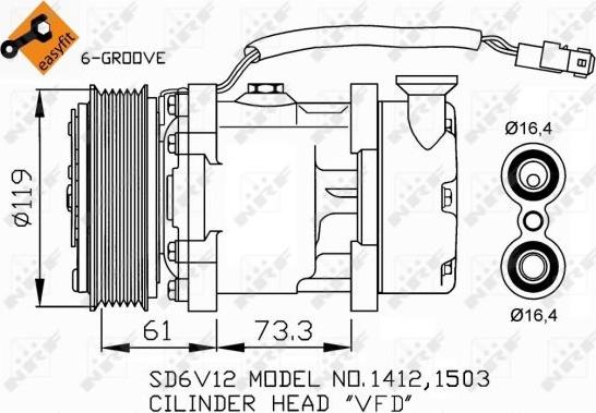 NRF 32275 - Kompresors, Gaisa kond. sistēma xparts.lv