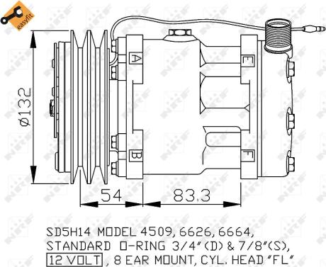 NRF 32798 - Compressor, air conditioning xparts.lv