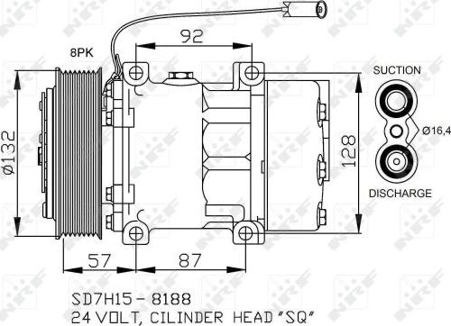 NRF 32733 - Kompresors, Gaisa kond. sistēma xparts.lv