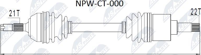 NTY NPW-CT-000 - Приводной вал xparts.lv