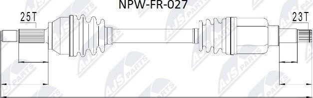NTY NPW-FR-027 - Piedziņas vārpsta xparts.lv