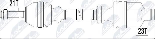 NTY NPW-RE-014 - Drive Shaft xparts.lv