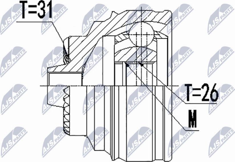 NTY NPZ-BM-022 - Joint Kit, drive shaft xparts.lv