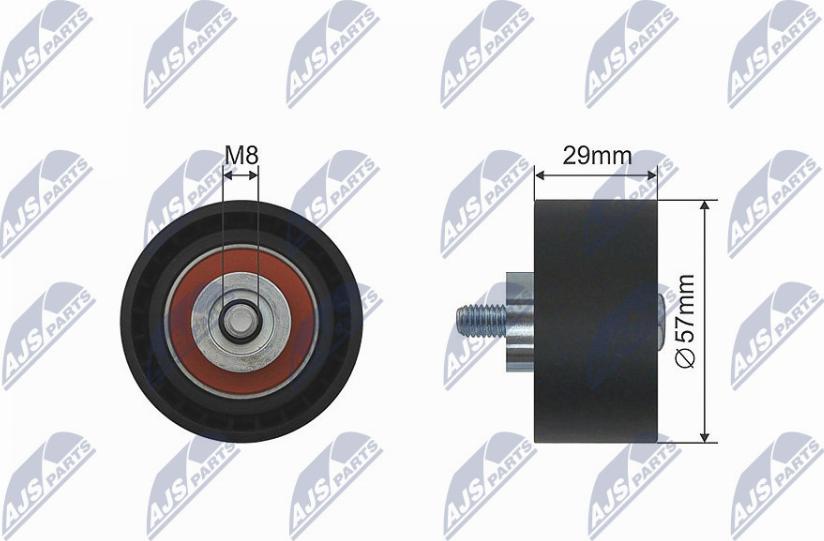 NTY RNK-AR-010 - Deflection / Guide Pulley, timing belt xparts.lv