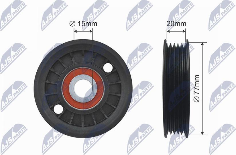 NTY RNK-AU-044 - Deflection / Guide Pulley, V-belt xparts.lv
