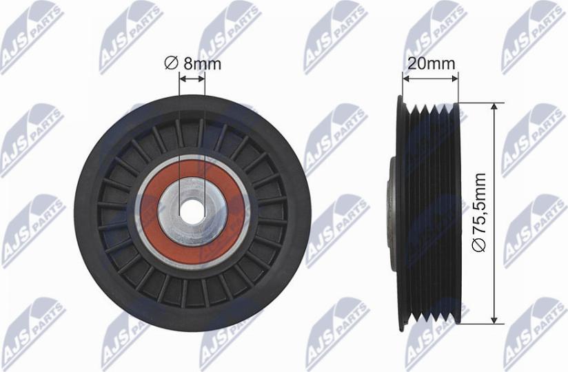 NTY RNK-AU-043 - Deflection / Guide Pulley, V-belt xparts.lv