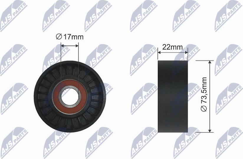 NTY RNK-AU-053 - Deflection / Guide Pulley, V-belt xparts.lv