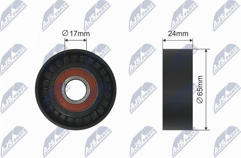 NTY RNK-AU-012 - Deflection / Guide Pulley, v-ribbed belt xparts.lv