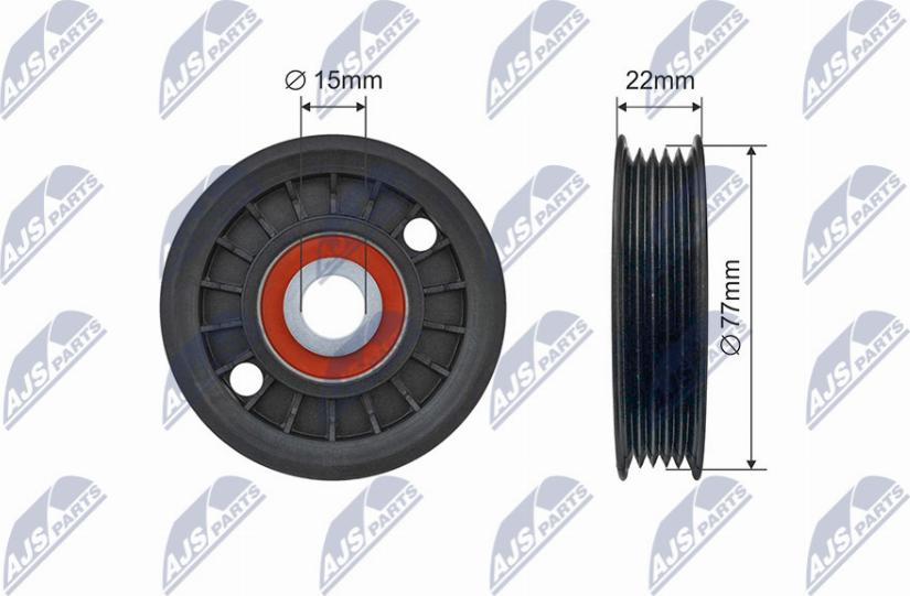 NTY RNK-AU-077 - Deflection / Guide Pulley, v-ribbed belt xparts.lv