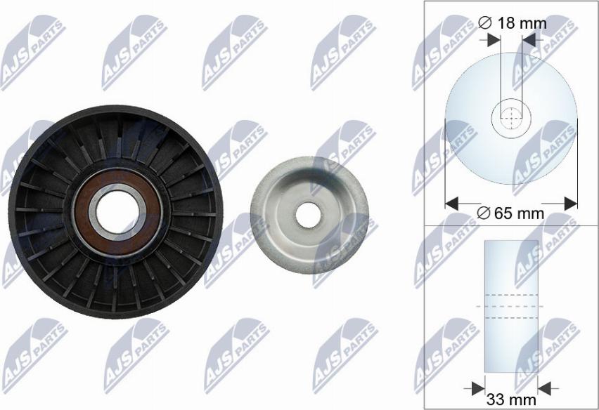 NTY RNK-CH-054 - Deflection / Guide Pulley, V-belt xparts.lv