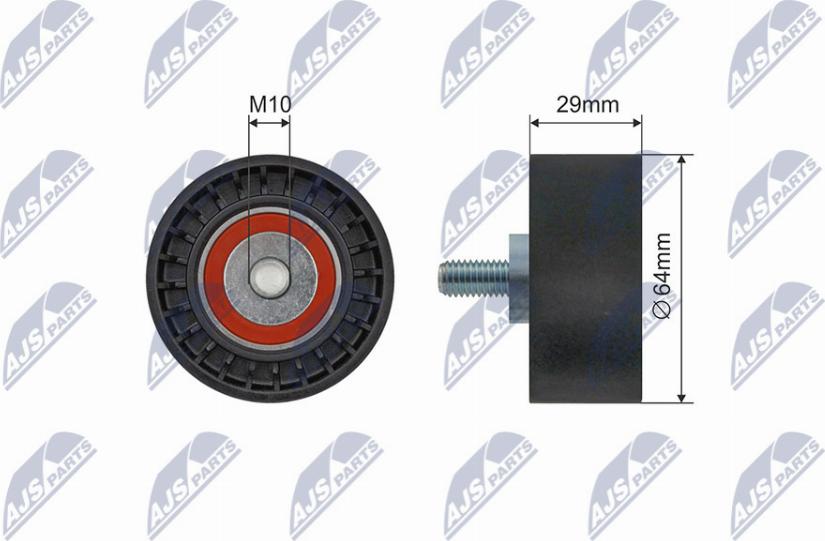 NTY RNK-CH-051 - Deflection / Guide Pulley, v-ribbed belt xparts.lv