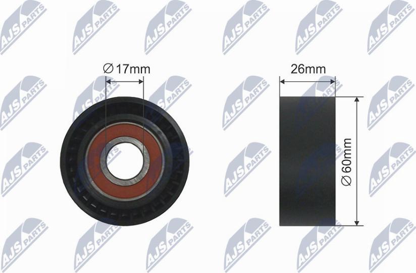 NTY RNK-CT-011 - Deflection / Guide Pulley, v-ribbed belt xparts.lv