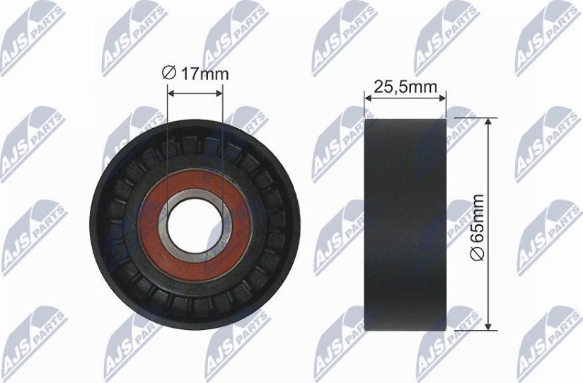 NTY RNK-CT-020 - Deflection / Guide Pulley, v-ribbed belt xparts.lv