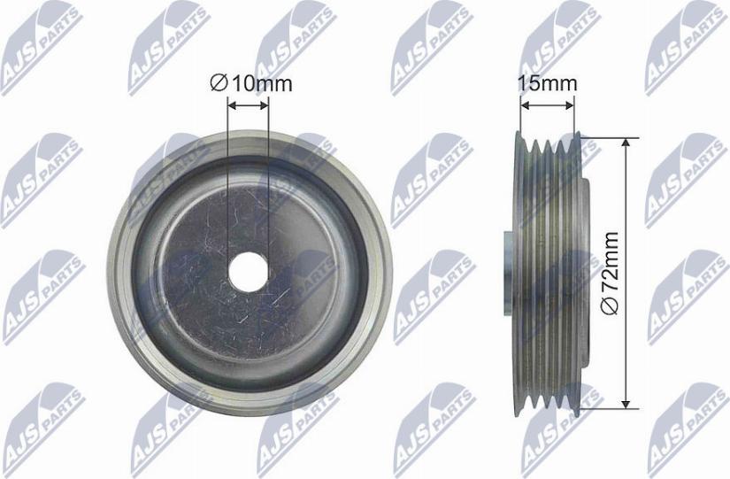 NTY RNK-HD-017 - Deflection / Guide Pulley, V-belt xparts.lv