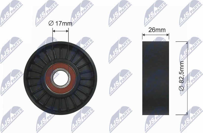 NTY RNK-HY-517 - Deflection / Guide Pulley, V-belt xparts.lv
