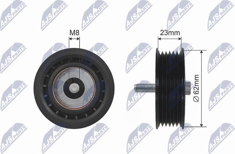 NTY RNK-ME-024 - Deflection / Guide Pulley, V-belt xparts.lv