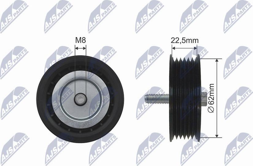 NTY RNK-ME-025 - Deflection / Guide Pulley, V-belt xparts.lv