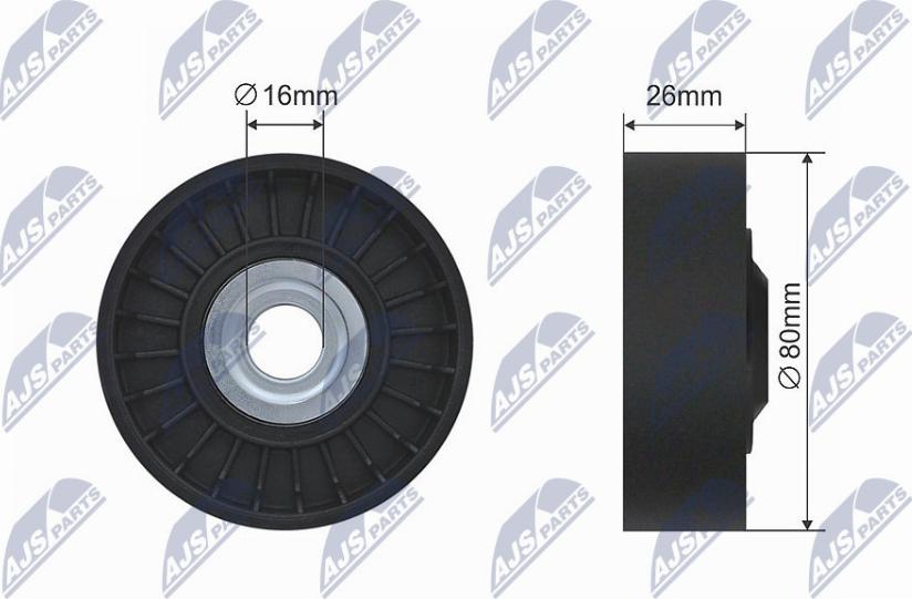 NTY RNK-ME-021 - Deflection / Guide Pulley, V-belt xparts.lv