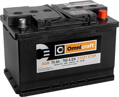 Omnicraft 2402379 - Стартерная аккумуляторная батарея, АКБ xparts.lv