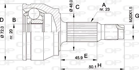 Open Parts CVJ5037.10 - Šarnīru komplekts, Piedziņas vārpsta xparts.lv