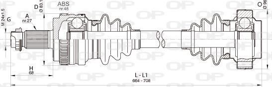 Open Parts DRS6359.00 - Drive Shaft xparts.lv