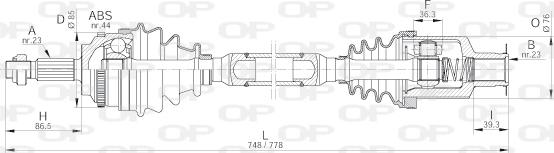 Open Parts DRS6208.00 - Piedziņas vārpsta xparts.lv