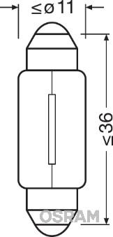 Osram 6418-02B - Лампа накаливания, фонарь освещения номерного знака xparts.lv