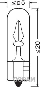 Osram 2723 - Kvēlspuldze, Instrumentu paneļa apgaismojums xparts.lv