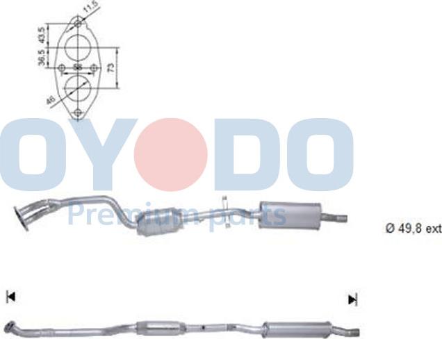 Oyodo 10N0026-OYO - Catalytic Converter xparts.lv