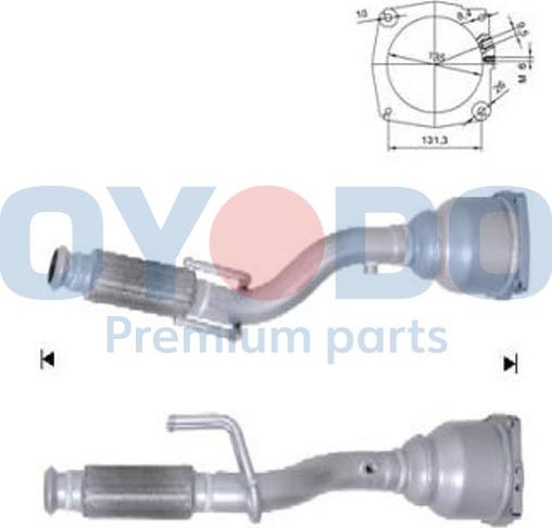 Oyodo 20N0090-OYO - Catalytic Converter xparts.lv