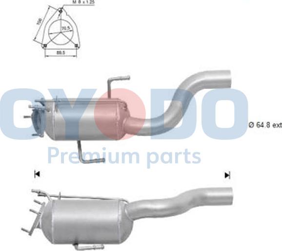 Oyodo 20N0040-OYO - Soot / Particulate Filter, exhaust system xparts.lv