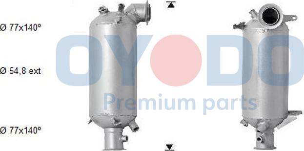Oyodo 20N0041-OYO - Nosēdumu / Daļiņu filtrs, Izplūdes gāzu sistēma xparts.lv