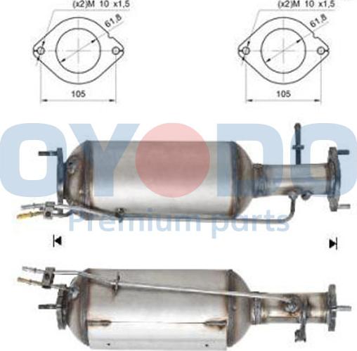 Oyodo 20N0006-OYO - Soot / Particulate Filter, exhaust system xparts.lv