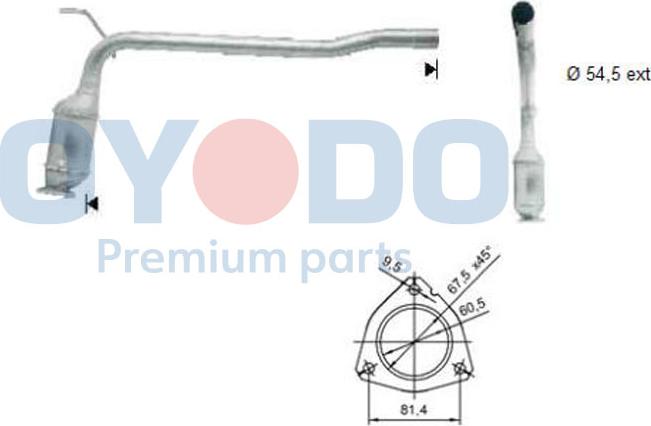 Oyodo 20N0008-OYO - Catalytic Converter xparts.lv