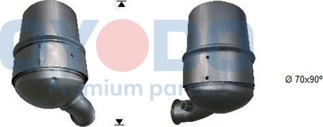 Oyodo 20N0002-OYO - Nosēdumu / Daļiņu filtrs, Izplūdes gāzu sistēma xparts.lv
