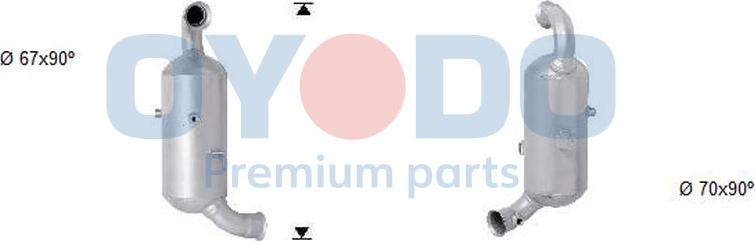 Oyodo 20N0007-OYO - Сажевый / частичный фильтр, система выхлопа ОГ xparts.lv