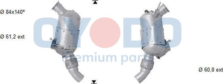 Oyodo 20N0036-OYO - Nosēdumu / Daļiņu filtrs, Izplūdes gāzu sistēma xparts.lv
