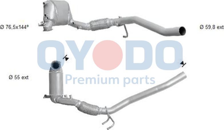 Oyodo 20N0029-OYO - Nosēdumu / Daļiņu filtrs, Izplūdes gāzu sistēma xparts.lv