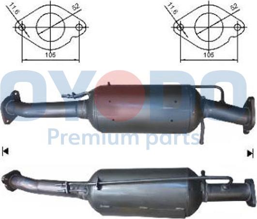 Oyodo 20N0025-OYO - Soot / Particulate Filter, exhaust system xparts.lv