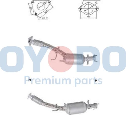 Oyodo 20N0101-OYO - Nosēdumu / Daļiņu filtrs, Izplūdes gāzu sistēma xparts.lv